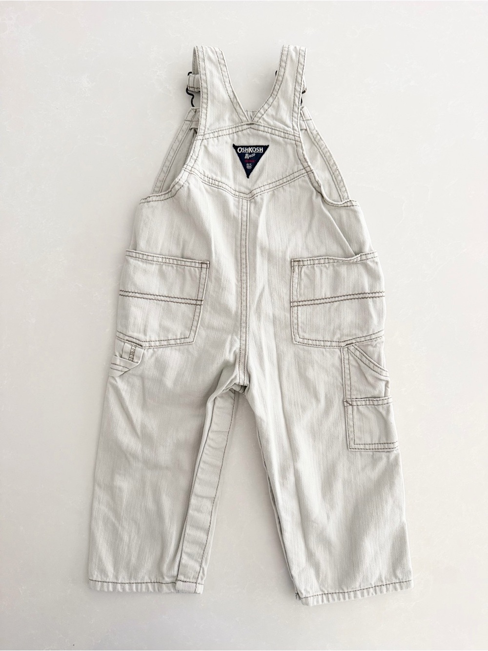 Vintage OshKosh B'gosh Toddler Neutral Overalls • Size 24M